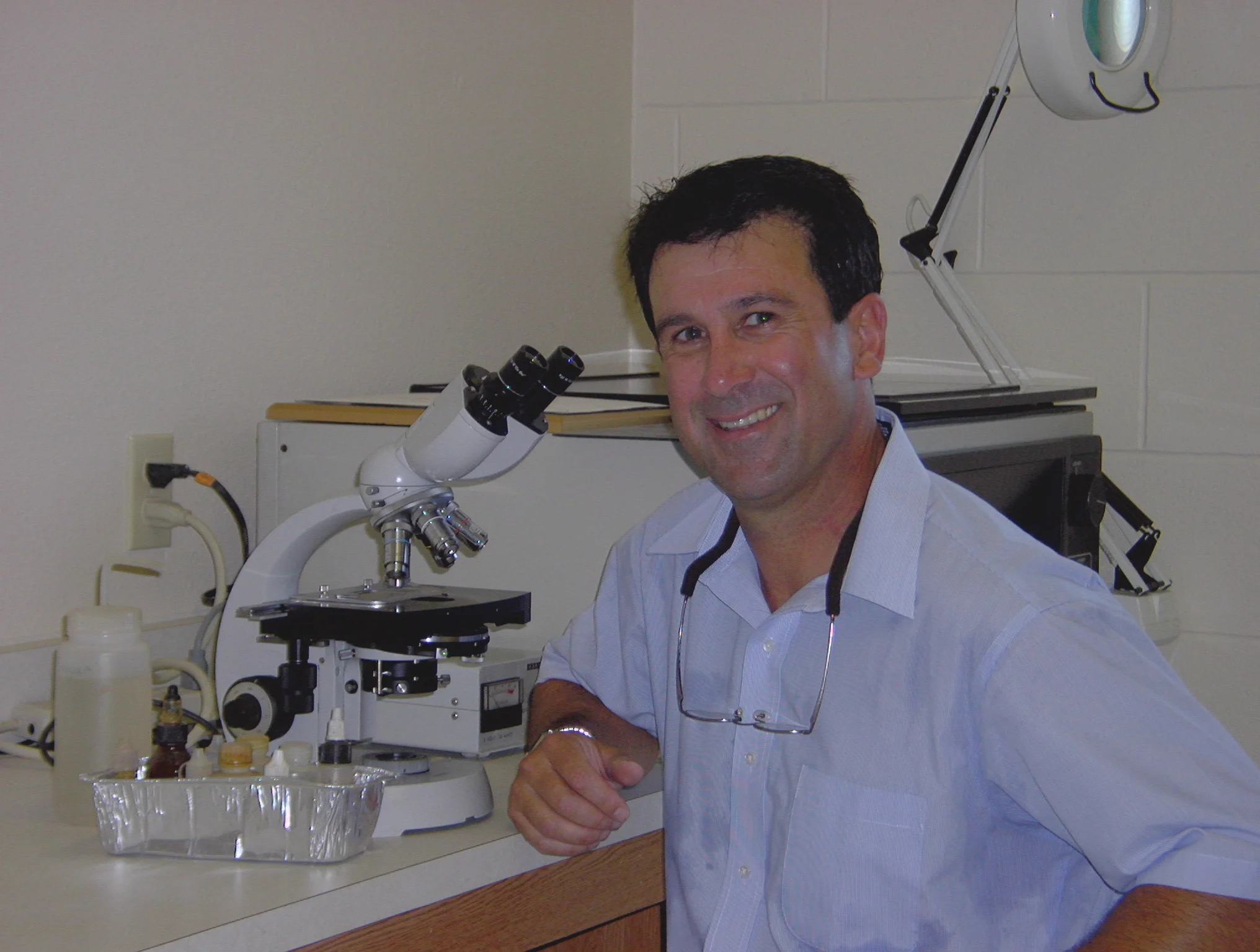 Dr. Mike Amaranthus in the lab